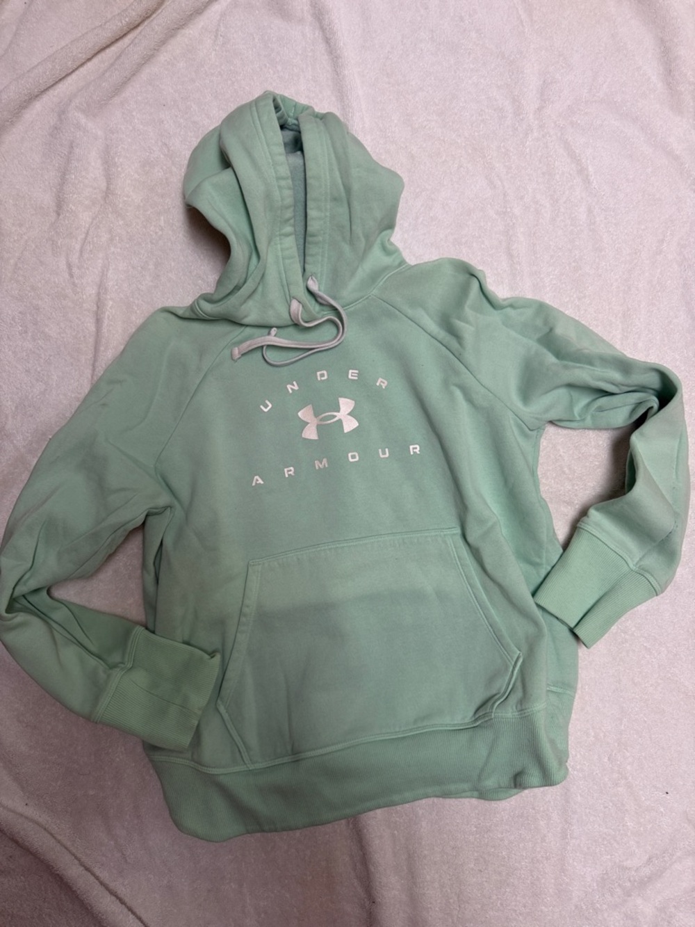 Under Armour Women's Mint Hoodie with Logo - Light Green